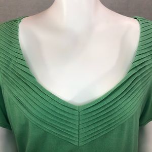 The Limited Pleated Neck Short-sleeve Top